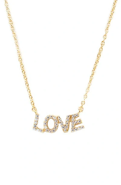 Marlyn Schiff Pavé Love Pendant Necklace