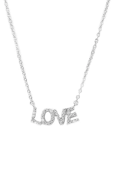 Marlyn Schiff Pavé Love Pendant Necklace