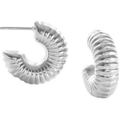Marlyn Schiff Rya Hoop Earrings In Silver