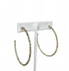 Marlyn Schiff Semi Precious Beaded Post Hoop Earrings In Gold/autumn Jasper In Gold
