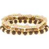 Marlyn Schiff Set Of 3 Beaded Stretch Bracelets In Multi