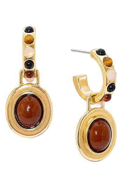 Marlyn Schiff Sienna Hoop Drop Earrings In Gold Multi