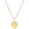 Marlyn Schiff Small Puffy Heart Charm Necklace In Gold