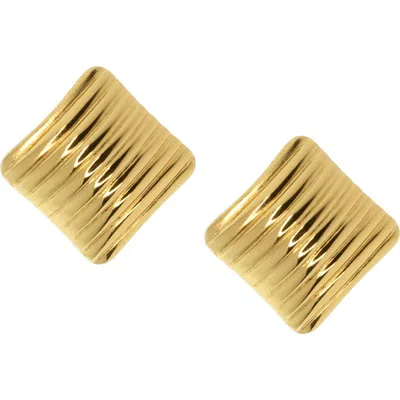 Marlyn Schiff Square Stud Earrings In Gold