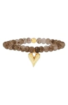 Marlyn Schiff Talia Beaded Bracelet In Brown