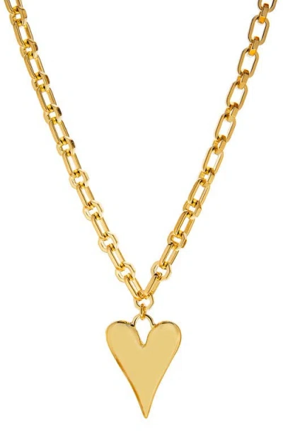 Marlyn Schiff Talia Heart Pendant Necklace In Gold