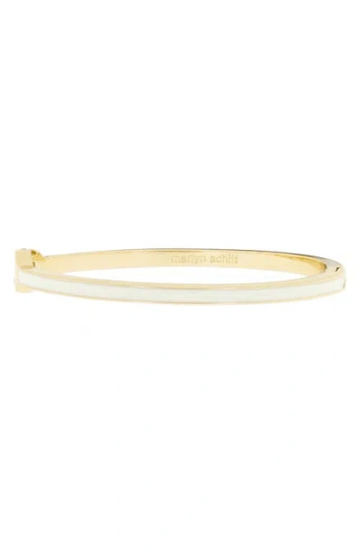 Marlyn Schiff Thin Enamel Hinge Bracelet In Gold