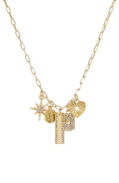Marlyn Schiff Waterproof Charm Paperclip Chain Necklace In Gold Pvd Plating