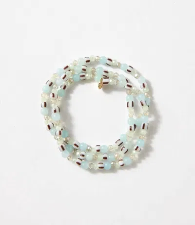 Marlyn Schiff Women's Glass Bead Wrap Bracelet In Mint In Green