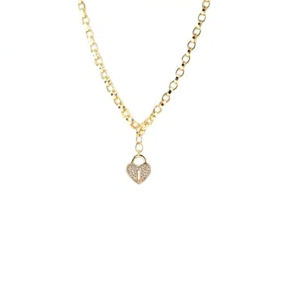 Marlyn Schiff Women's Heart Lock Necklace In Gold