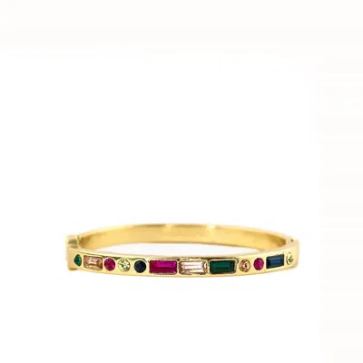 Marlyn Schiff Women's Multistone Crystal Baguette Bangle In Gold In Red
