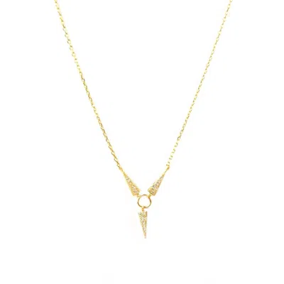 Marlyn Schiff Women's Triple Triangle Necklace In Gold Plated