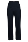 Marly's Fluid Relaxed-fit Dark Blue Trousers In Blue