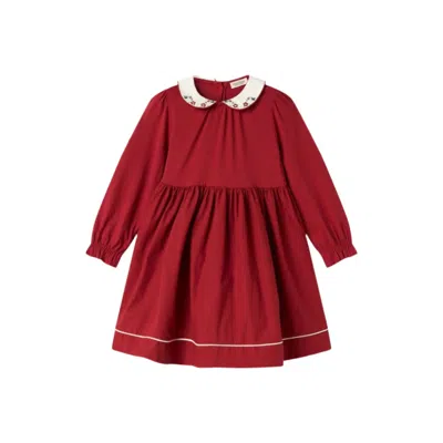Marmar Copenhagen Kids' Girl's Dielle Dress In Hibiscus Red