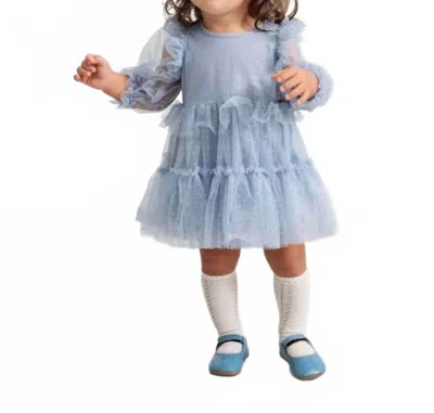Marmar Copenhagen Kid's Dalvina Dress In Lupine Blue In Gray