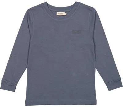 Marmar Copenhagen Kid's Ted Long Sleeve Top In Stormy Blue