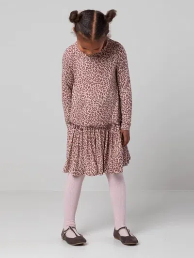 Marmar Copenhagen Kids' Leo Debbie Dress In Dusty Mauve Leo In Pink