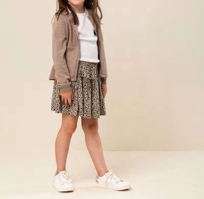 Marmar Copenhagen Kids' Leopard Skirt In Donkey In Multi