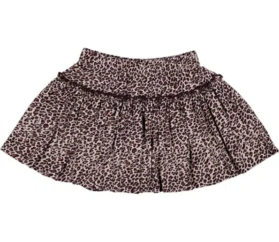 Marmar Copenhagen Kids' Leopard Skirt In Purple In Animal Print