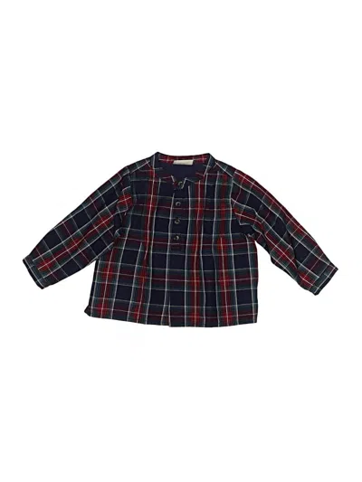Pre-owned Marmar Copenhagen Kids' Long Sleeve Button Down Shirt In Blue