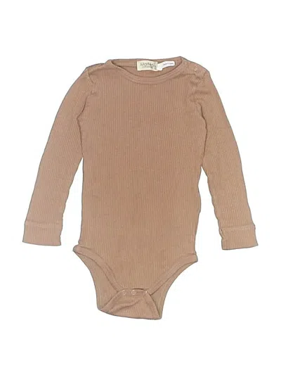 Pre-owned Marmar Copenhagen Kids' Long Sleeve Onesie In Tan