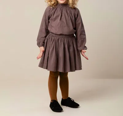 Marmar Copenhagen Kids' Sana Skirt In Plum In Brown