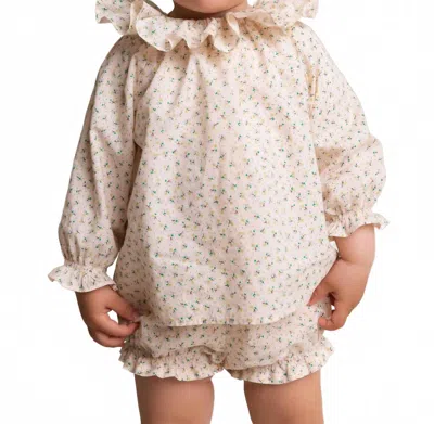 Marmar Copenhagen Kids' Tia Blouse In Petite Fleurs In Neutral