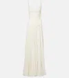 Marmar Halim Ana Crêpe And Chiffon Gown In White