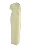 Marmar Halim Asymmetric Sash-detailed Gown In Yellow
