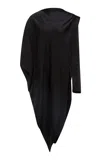 Marmar Halim Aysmmetric Draped Top In Black
