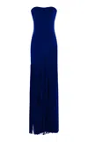 Marmar Halim Cape Detailed Fringed Gown