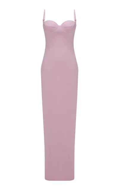 Marmar Halim Cape Maxi Dress In Pink