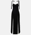 Marmar Halim Silk-blend Crêpe Gown In Black