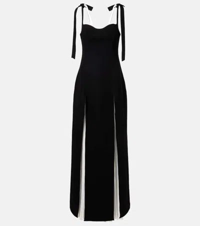 Marmar Halim Cutout Silk Crêpe Gown In Black