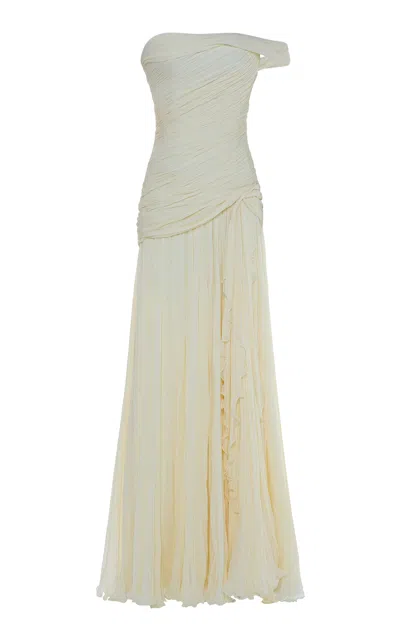 Marmar Halim Draped Column Gown