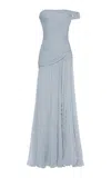 Marmar Halim Draped Column Gown