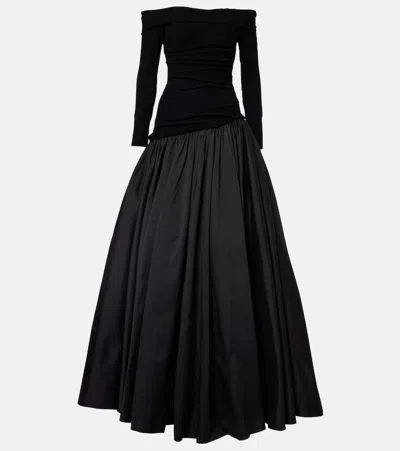 Marmar Halim Draped Gown In Black