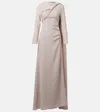 Marmar Halim Draped Silk Gown