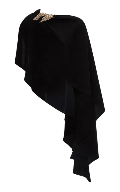 Marmar Halim Embellished Cape In Black