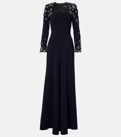Marmar Halim Embellished Gown In Blue
