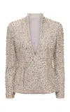 Marmar Halim Embellished Jacket In Nude