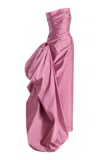 Marmar Halim Exclusive Strapless Ruched Taffeta Gown In Pink