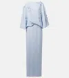 Marmar Halim Floral-applique Silk Gown