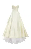 Marmar Halim Heart-neckline Silk Ball Gown In Yellow