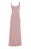 Marmar Halim Off-the-shoulder Gathered Gown In Blue