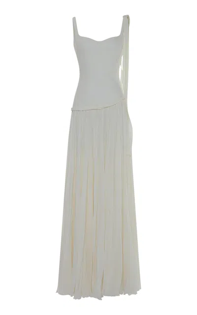 Marmar Halim Off-the-shoulder Gathered Gown In White