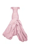 Marmar Halim Off-the-shoulder Pleated Gown
