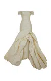 Marmar Halim Off-the-shoulder Pleated Gown