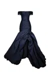 Marmar Halim Off-the-shoulder Pleated Gown