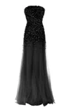 Marmar Halim Ombre Crystal Embellished Gown